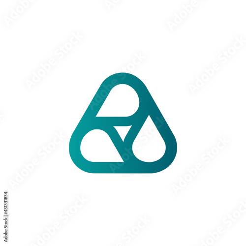 Triangle logo - abstract prism geometric shape graphic geometry line futuristic polygonal layout marketing perspective corporate tech delta spectrum business
