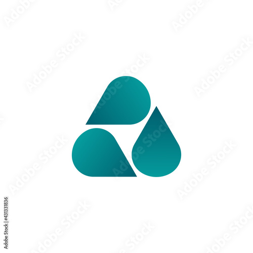 Triangle logo - abstract prism geometric shape graphic geometry line futuristic polygonal layout marketing perspective corporate tech delta spectrum business