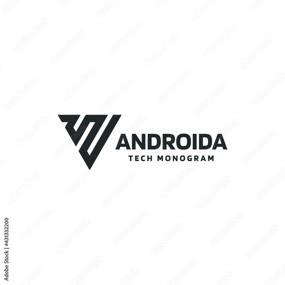 Triangle logo - abstract prism geometric shape graphic geometry line futuristic polygonal layout marketing perspective corporate tech delta spectrum business