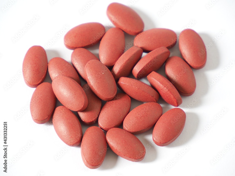 Pictures of pills on a white background Pictures of pills on a white background