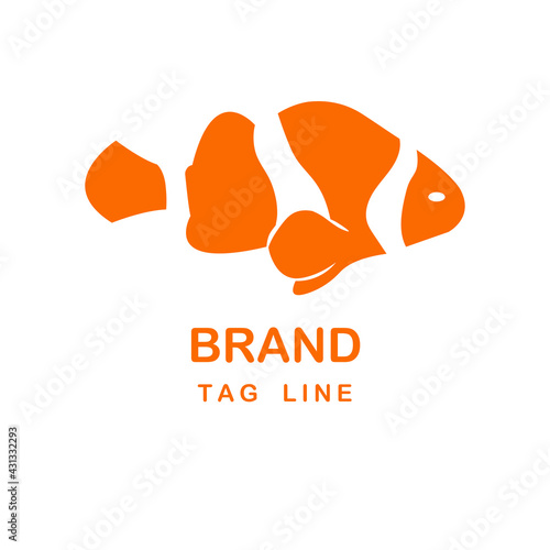 clownfish logo vector. This logo is suitable for companies in the field of ornamental fish farming