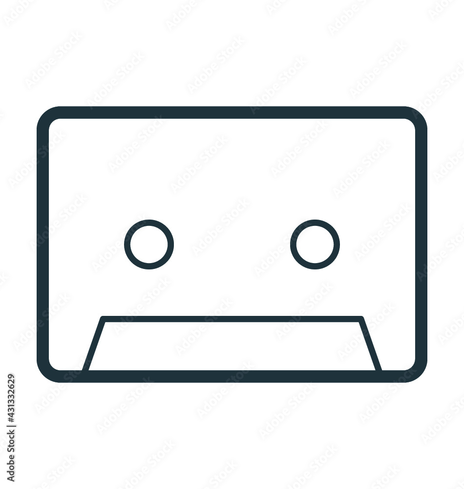 Cassette Vector Icon Cassette Vector Icon