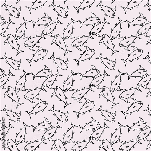 background pattern with tuna fish