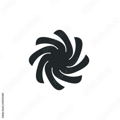 Vortex Circle logo abstract circle shape - spiral motion twirl twist curve rotation spin whirlpool radial warp geometric shape for businesses - spinning circle