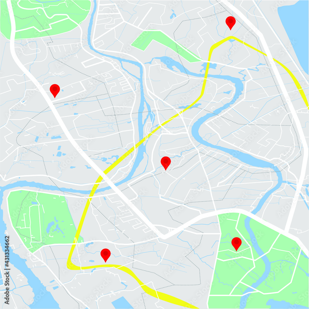 vector city map
