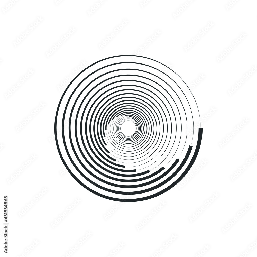 Vortex Circle logo abstract circle shape - spiral motion twirl twist curve rotation spin whirlpool radial warp geometric shape for businesses - spinning circle Vortex Circle logo abstract circle shape - spiral motion twirl twist curve rotation spin whirlpool radial warp geometric shape for businesses - spinning circle