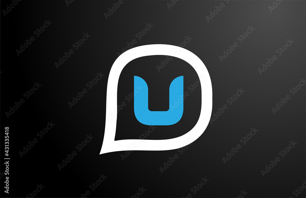 question cloud design of U letter. Alphabet logo icon design. Corporate brading for products and company question cloud design of U letter. Alphabet logo icon design. Corporate brading for products and company