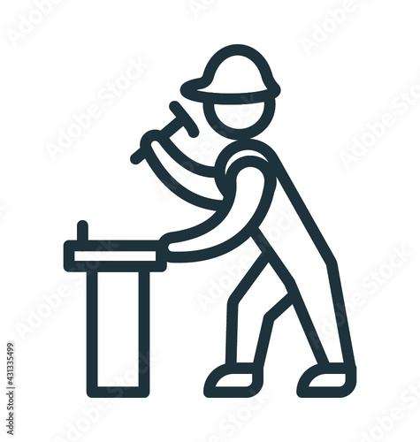 Repairman Colored Vector Icon