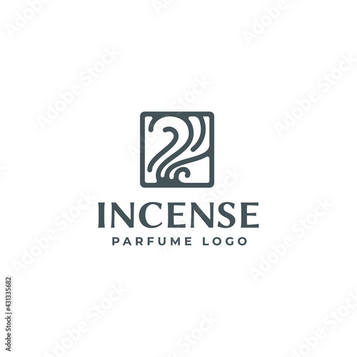 Perfume Logo - Beauty cosmetics fragrance luxury fashion spray scent aroma perfumery smell abstract cologne floral