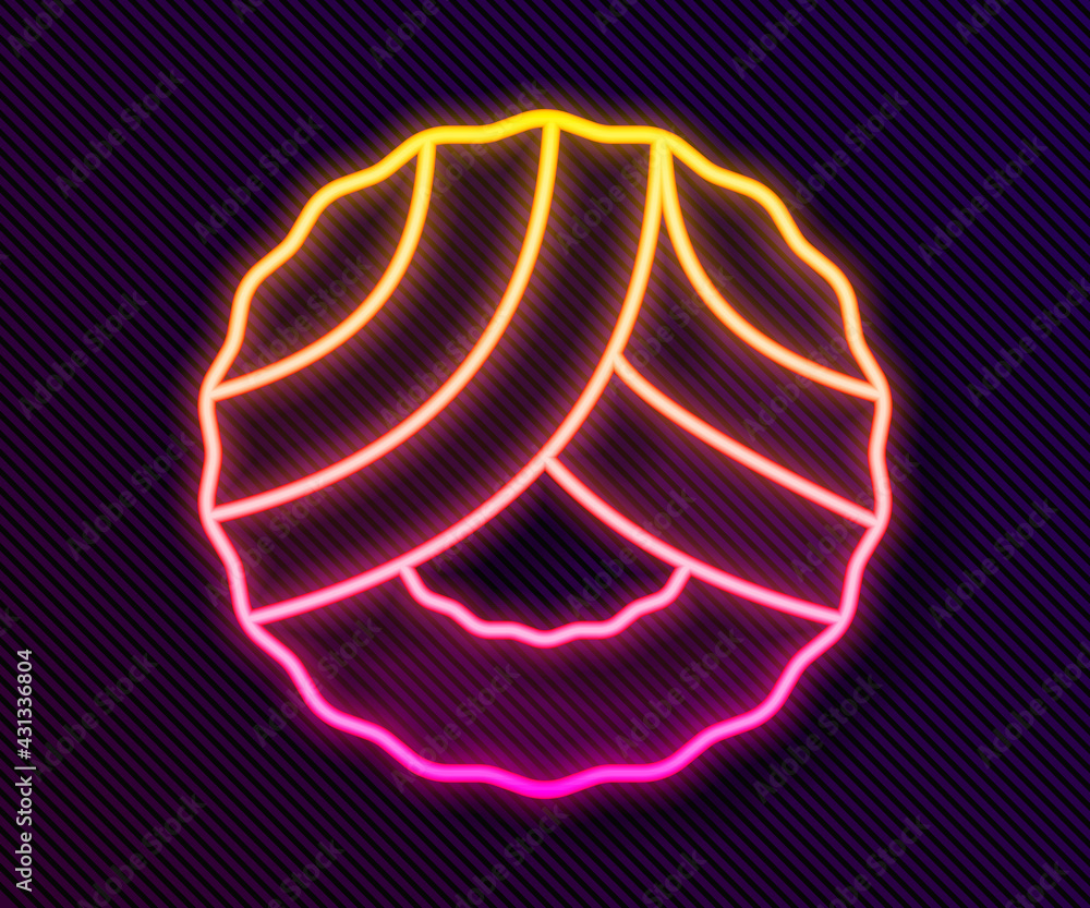 Glowing neon line Memorial wreath icon isolated on black background. Funeral ceremony. Vector Glowing neon line Memorial wreath icon isolated on black background. Funeral ceremony. Vector