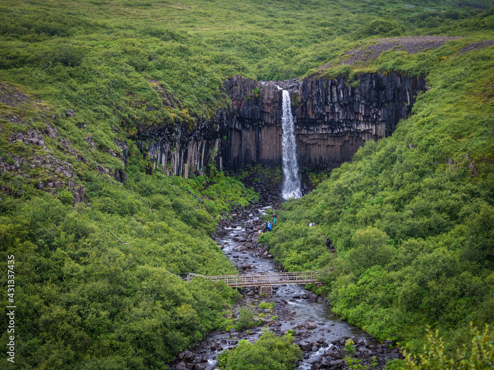 cascada verde islandia
