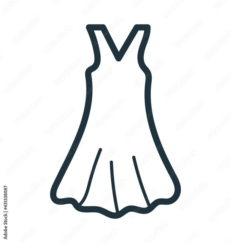 Women Dress Vector Icon Women Dress Vector Icon
