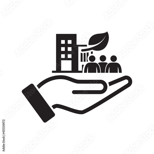 Csr icon isolated on white background vector illustration.