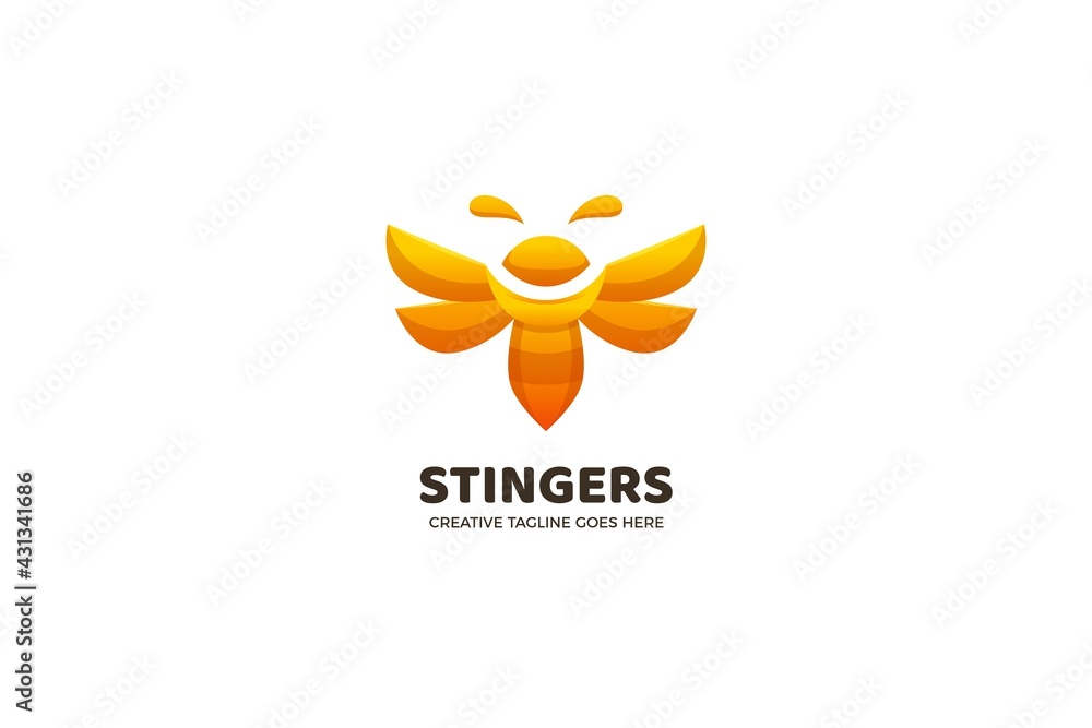 Fototapeta premium Honey Bee Logo Template