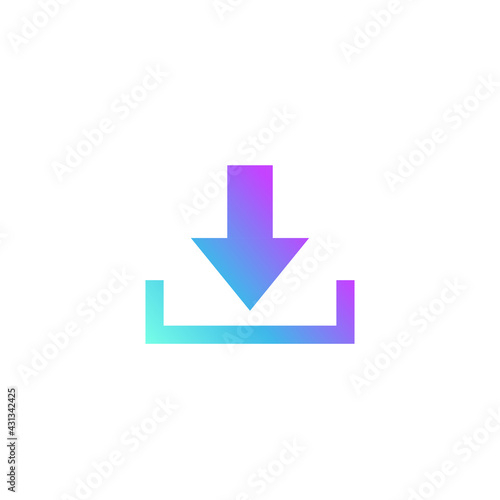 Download Icon. Vector Illustration for Web and Mobile Phone.