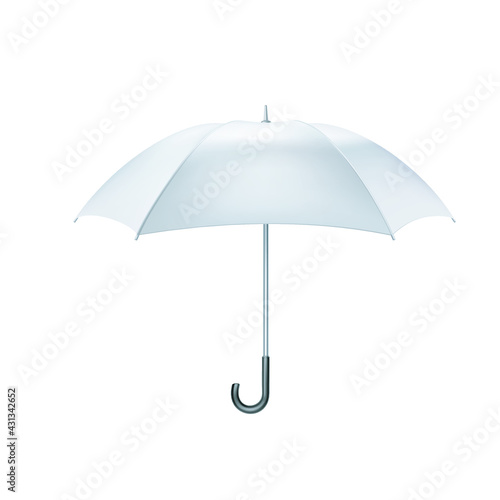 cute funny cartoon illustration of white umbrella on background