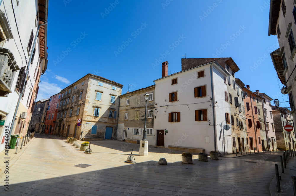 Vodnjan, Croatia. Streets and buildings in Vodnjan, Istria.