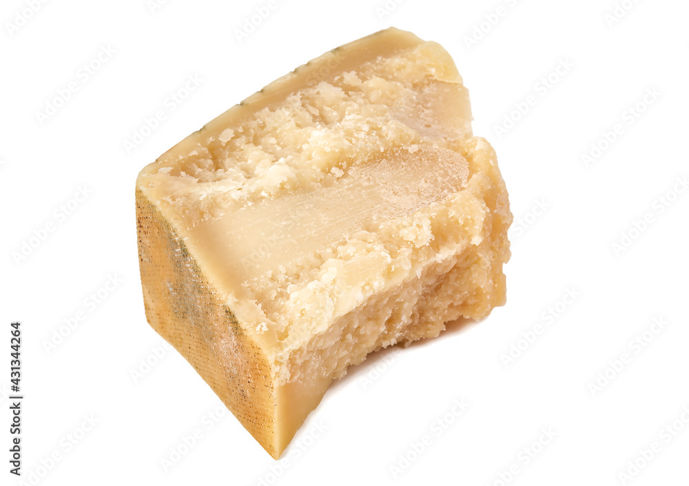 piece of delicious parmesan isolated on white