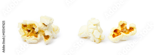 Fresh popcorn isolated on a white background