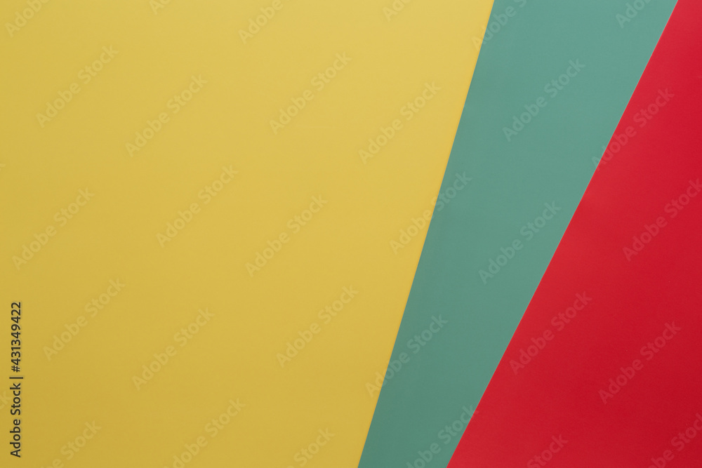 Red, yellow and green paper texture for interesting and modern background. Great for your design and wallpaper