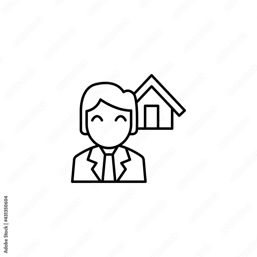 architecture engineer professional icon in flat black line style, isolated on white background architecture engineer professional icon in flat black line style, isolated on white background