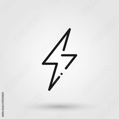 Lightning icon. Energy, electricity concept. Charging symbol.