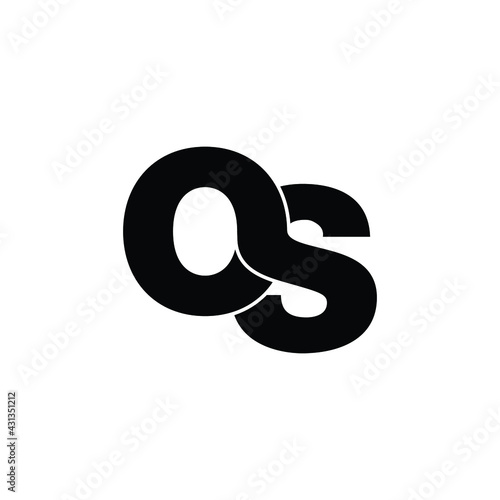 Letter OS simple logo design vector