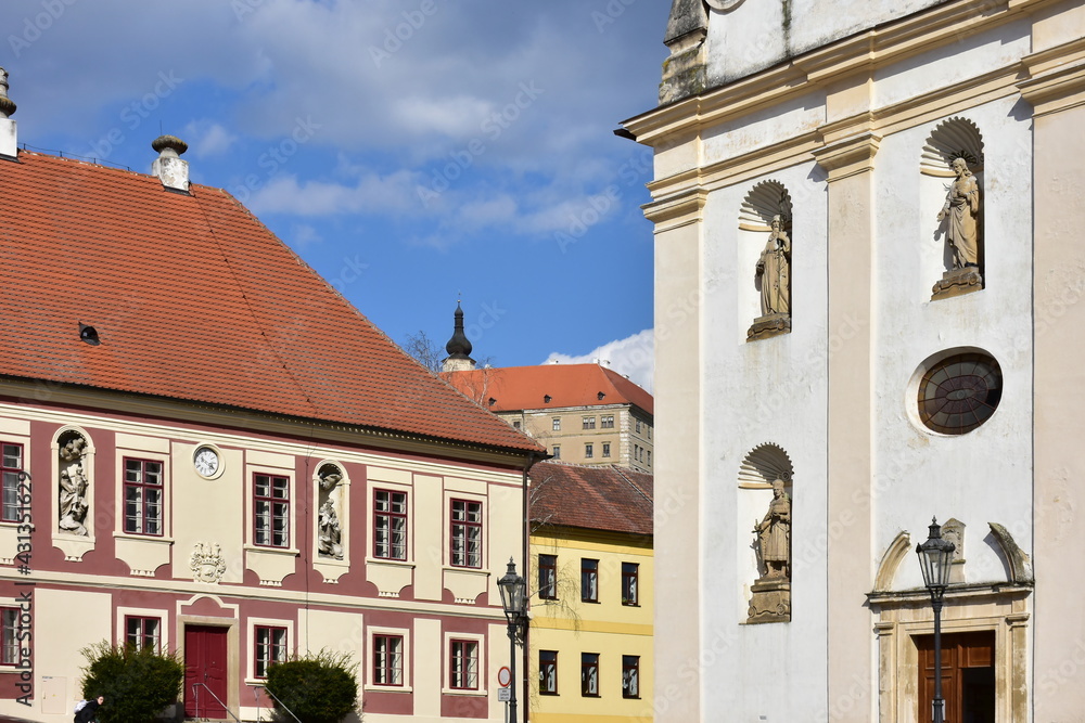 historic buildings of town Namest nad Oslavou in Czech republic historic buildings of town Namest nad Oslavou in Czech republic
