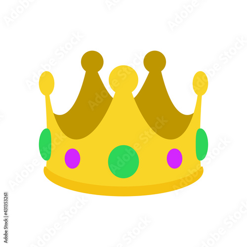 Gold crown emoji vector