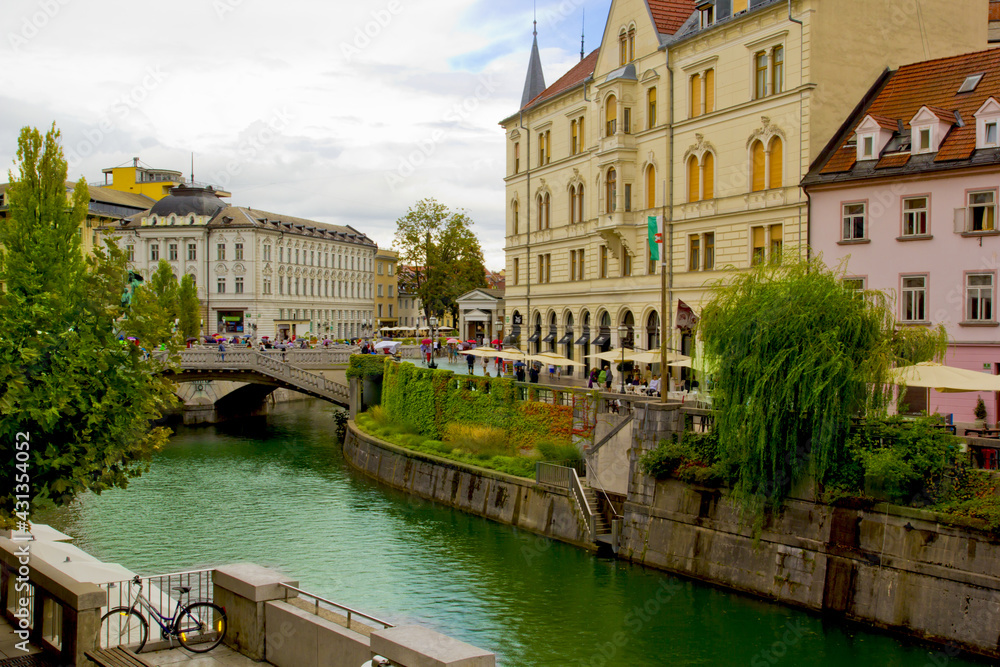  beautiful cityscape in Ljubljana, Slovenia