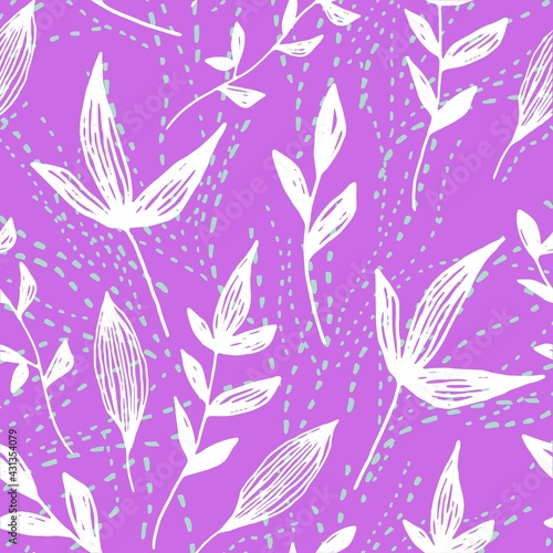 purple leaves abstract design pattern artwork