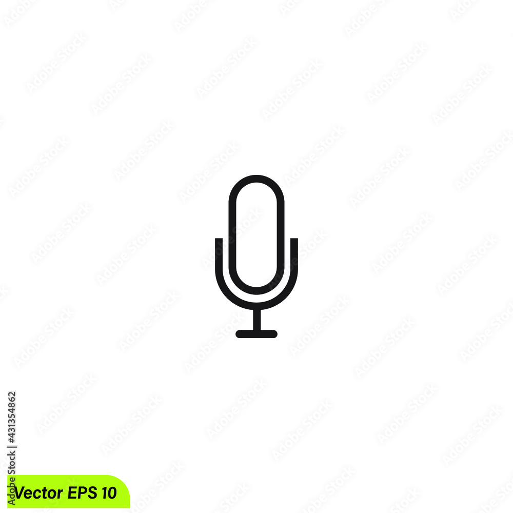 microphone icon podcast symbol simple design element microphone icon podcast symbol simple design element