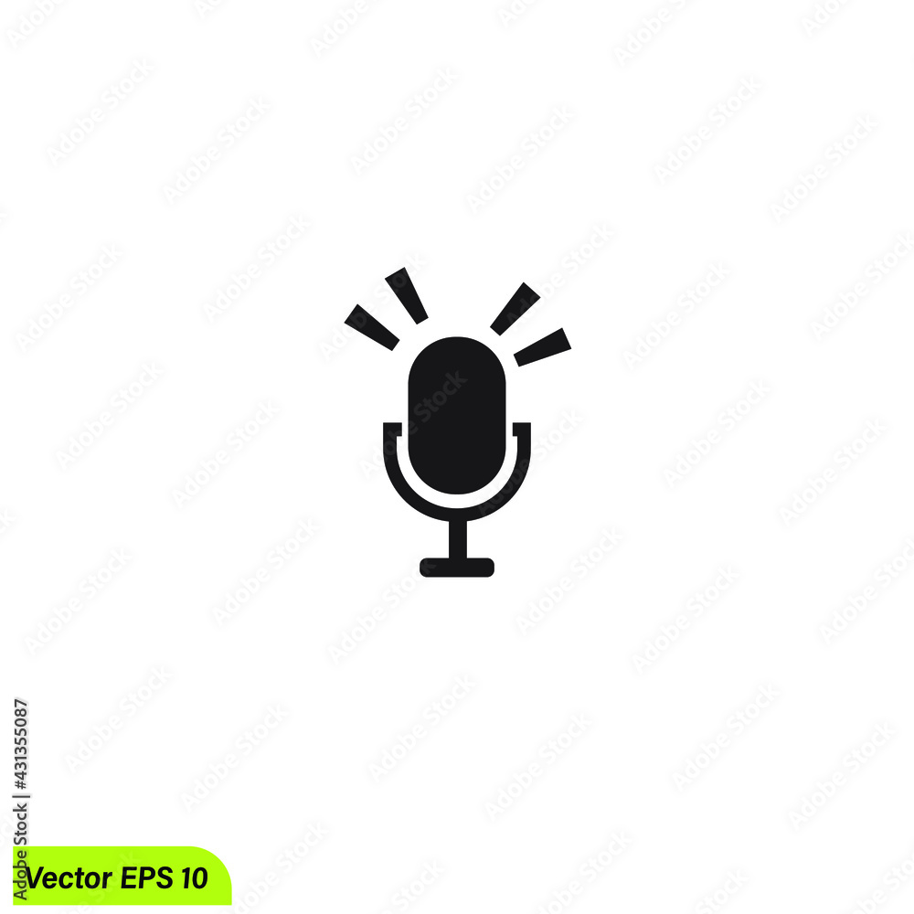 microphone icon podcast symbol simple design element microphone icon podcast symbol simple design element