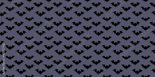 Halloween bats seamless repeat pattern vector background