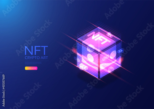 Isometric NFT with blockchain technology
