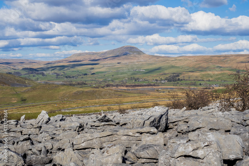 Pen-ghent above Stainforth in the Yorkshire Dales photo