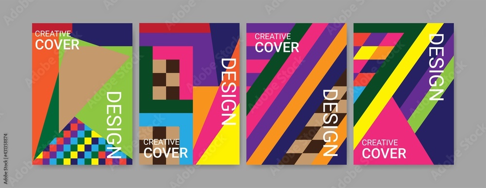 creative geometry poster and cover design template