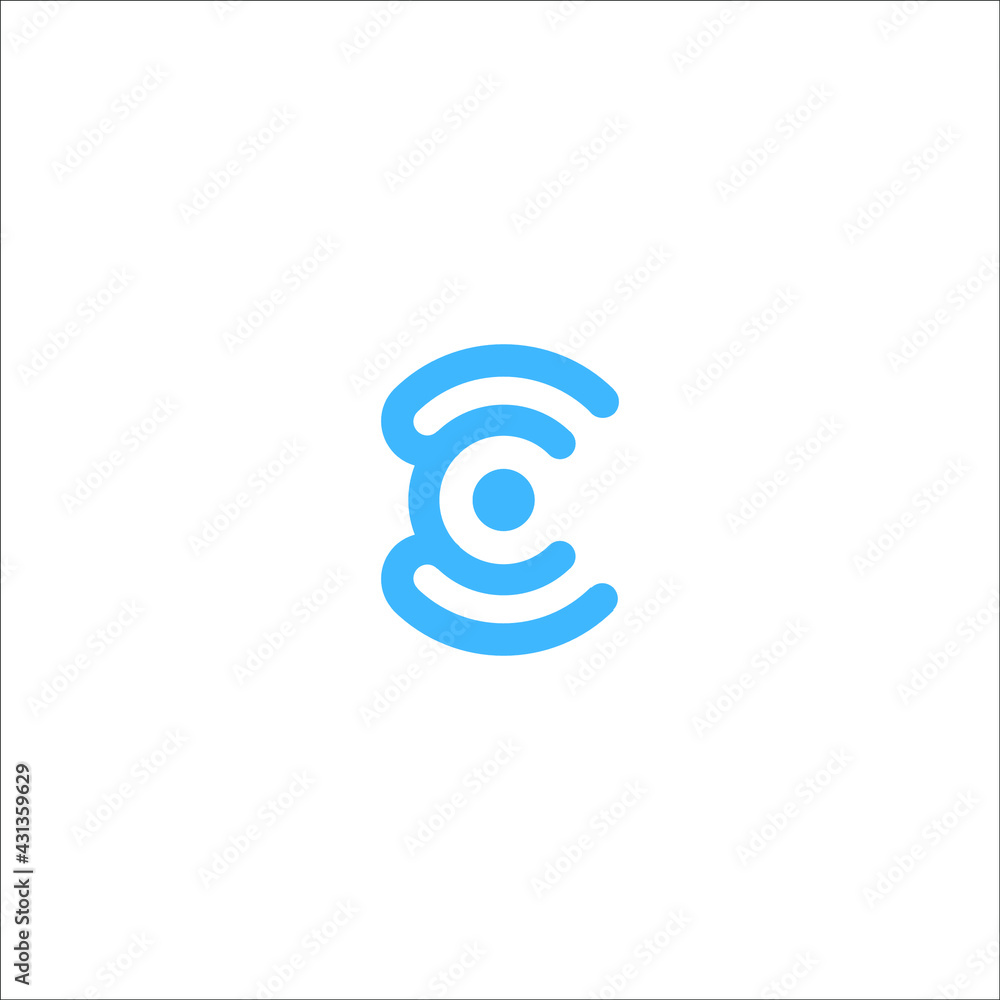 letter C wifi logo design vector letter C wifi logo design vector