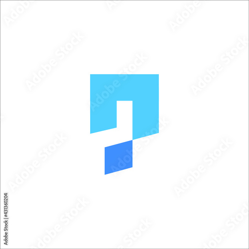 letter P logo design vector