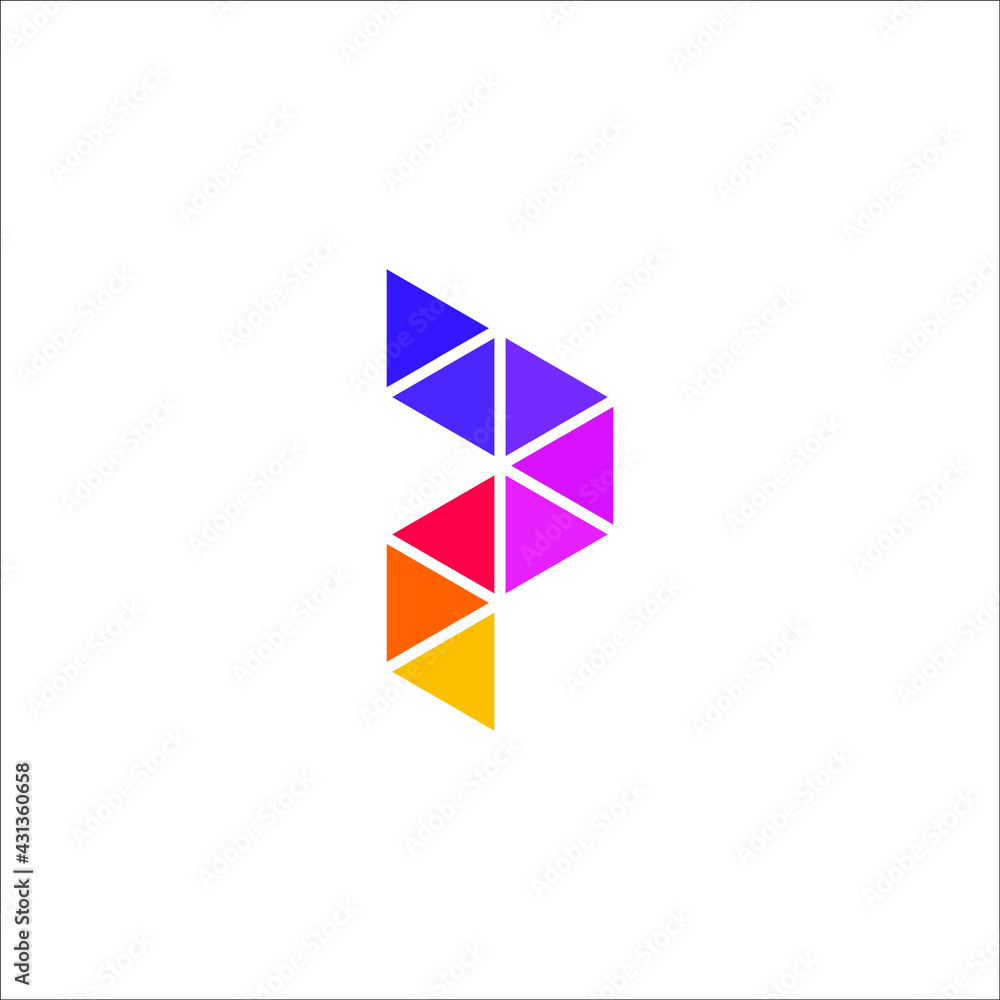 letter P logo design vector letter P logo design vector