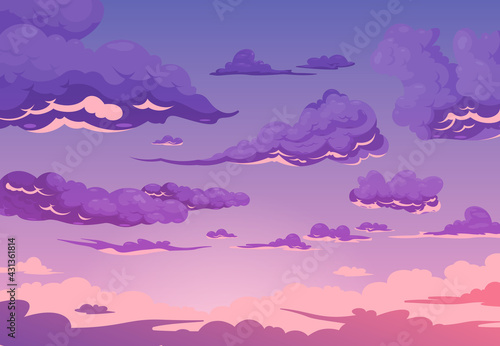 Evening Cloudy Sky Background