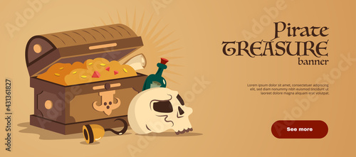 Pirate Treasure Horizontal Banner