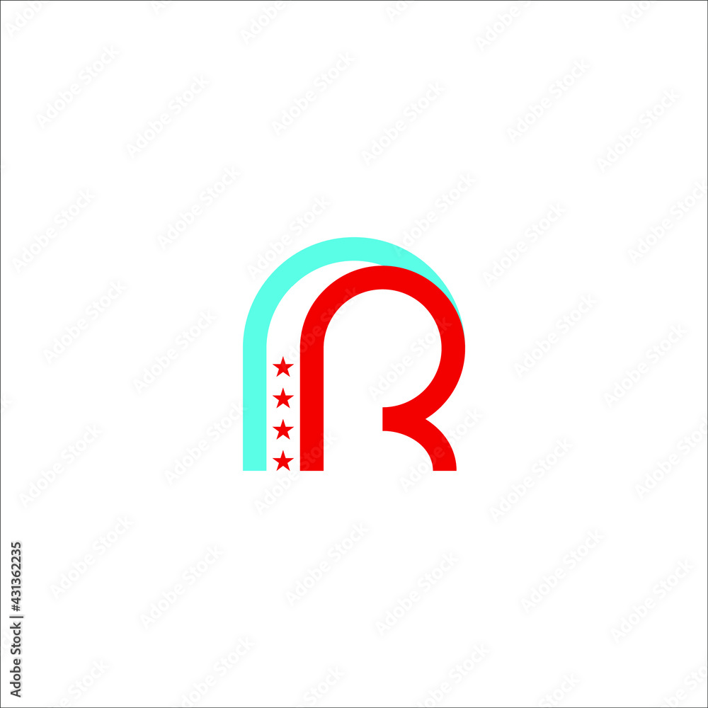 letter R star logo design vector letter R star logo design vector