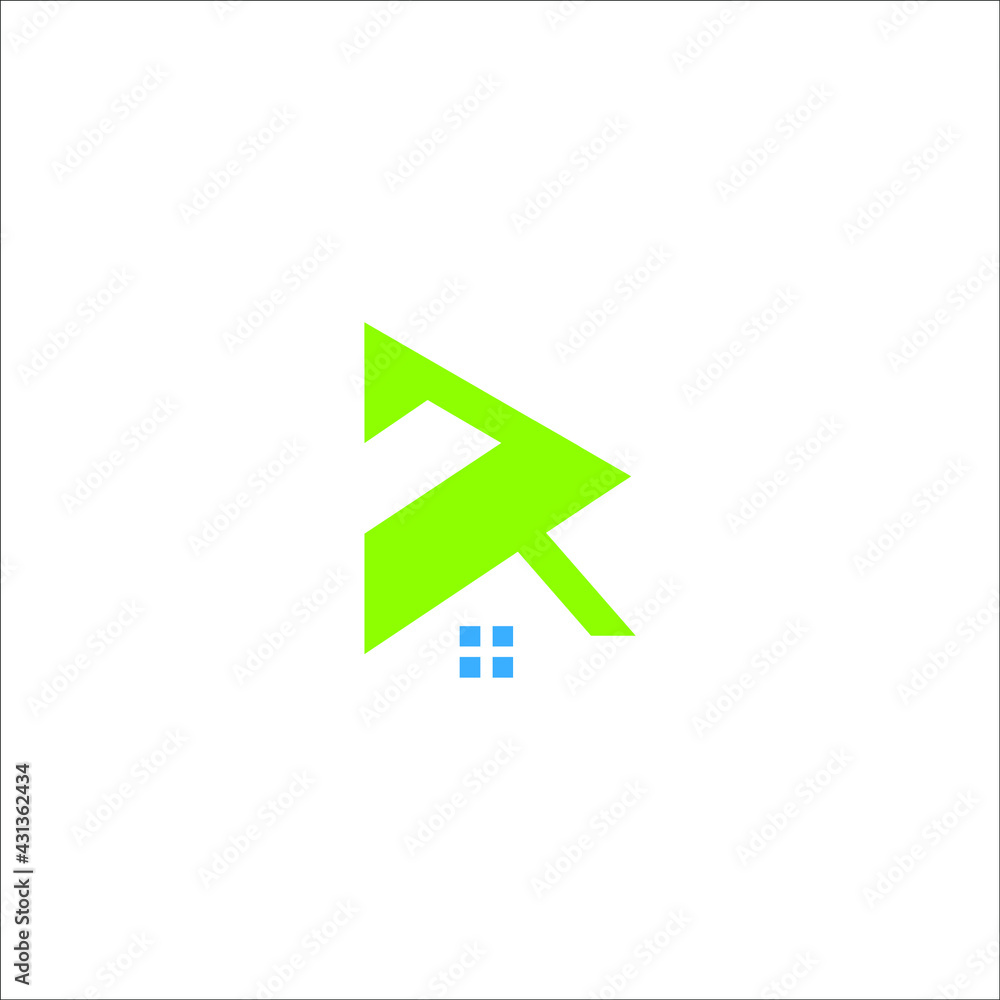 letter R home logo design vector letter R home logo design vector