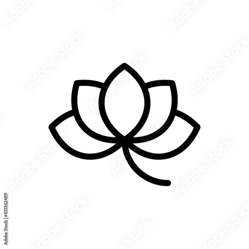 Lotus Vector Icon. Beauty and SPA Symbol EPS 10 File