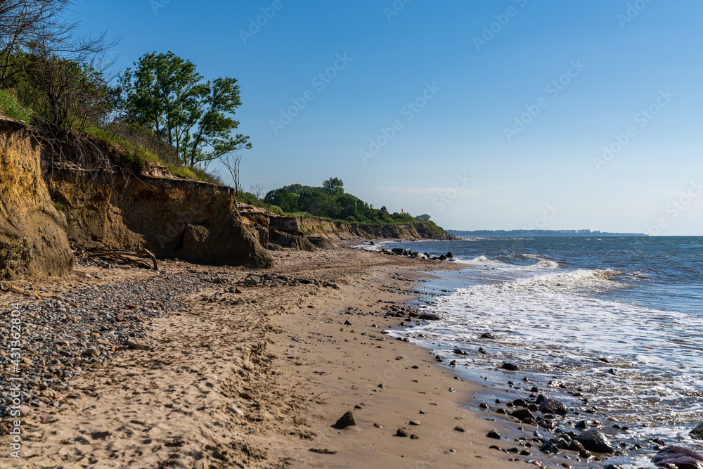 The baltic sea coast and the cliffs of Meschendorf, Mecklenburg-Western Pomerania, Germany The baltic sea coast and the cliffs of Meschendorf, Mecklenburg-Western Pomerania, Germany