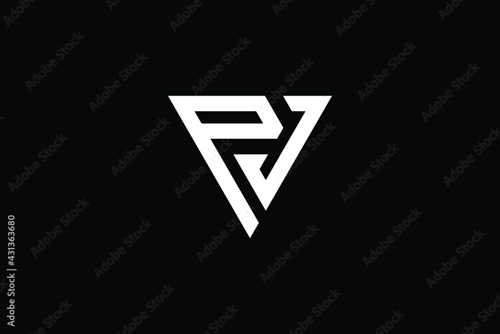 Fotografie PV logo letter design on luxury background