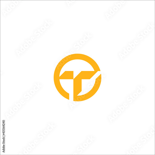 letter T logo design vector