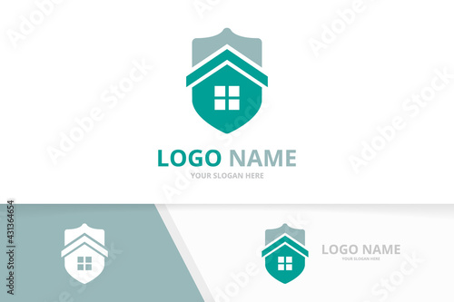 Wallpaper Mural Safe real estate logo combination. Unique security home logotype design template. Torontodigital.ca