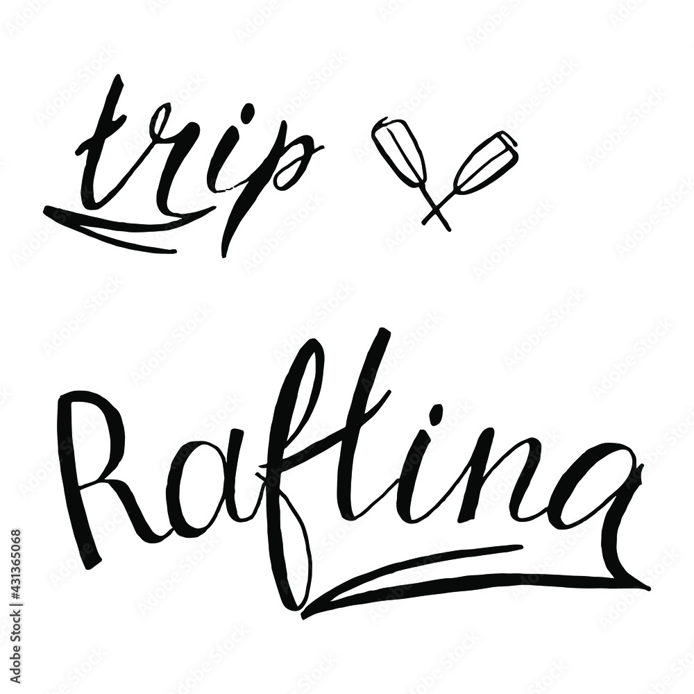 Fototapeta premium trip rafting logo sticker travel vector